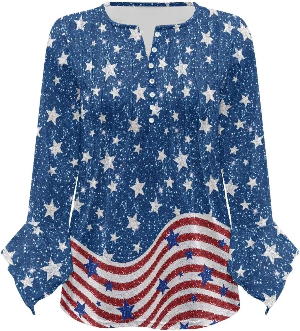 Women's Long Sleeve Button Down T-Shirt Athletic Blouse Breathable Slim Dressy Plus Size Top