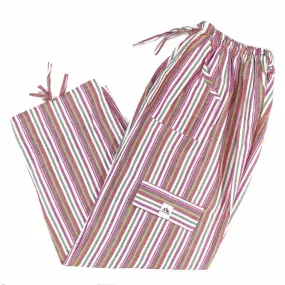 (XL) Pinkish Stripes on White Lounge Pants  0088