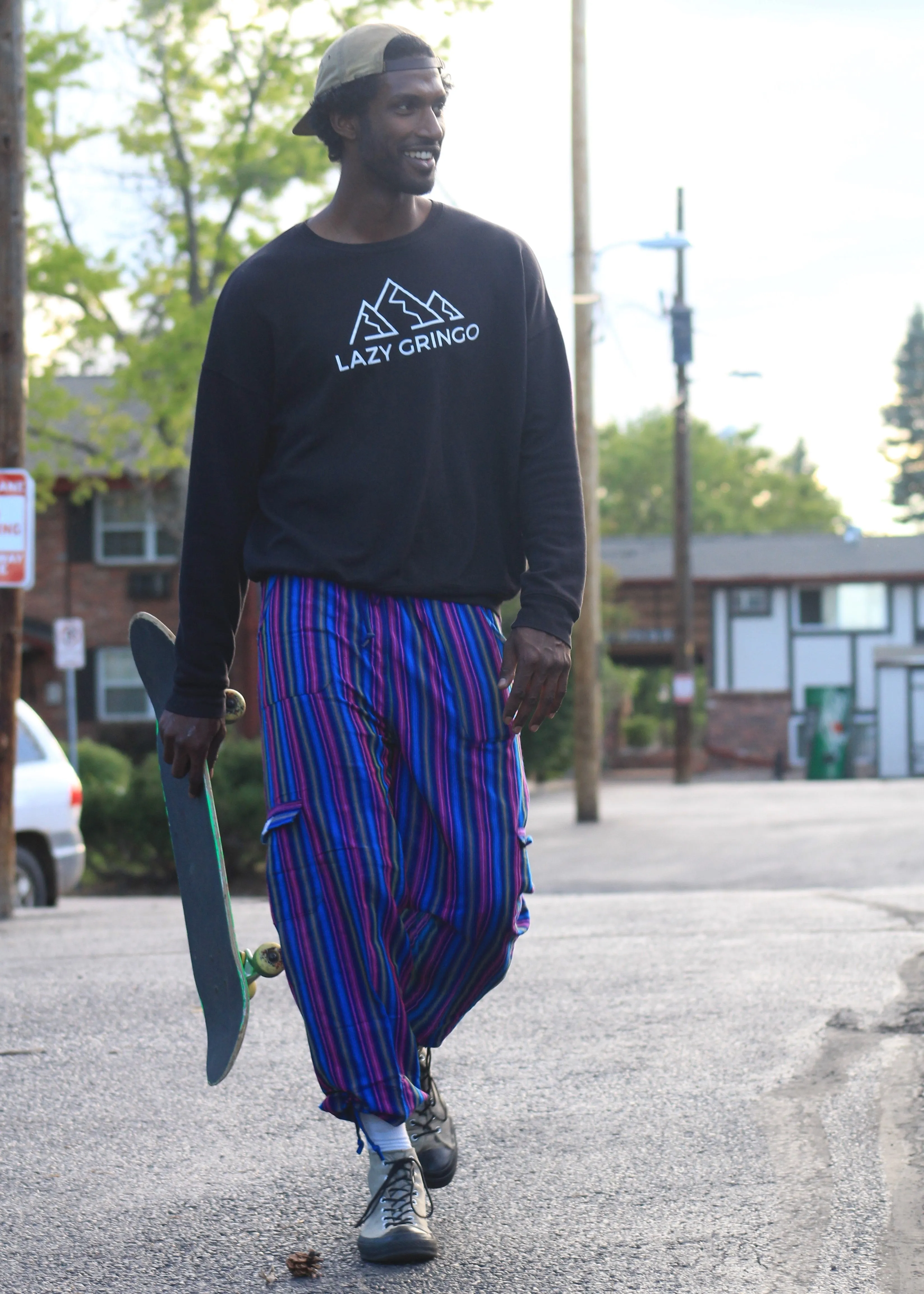 (XL) Purple on Purple with Greyish and White Stripes 0225