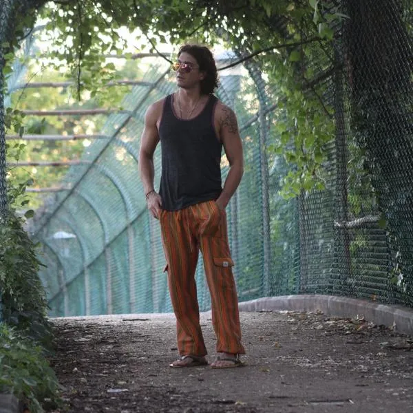 (XL) Whiteish Grayish Blue Lounge Pants 0160